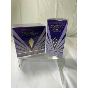 Elizabeth Taylor's PASSION Perfumed Body Lotion 5.25 oz Dusting Powder 3.5 oz
